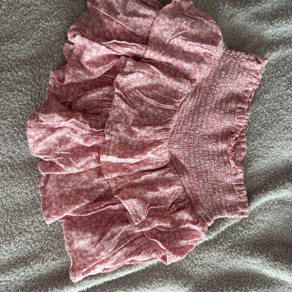 Alter’d State Floral Pink Ruffle Skirt - Picture 2 of 3